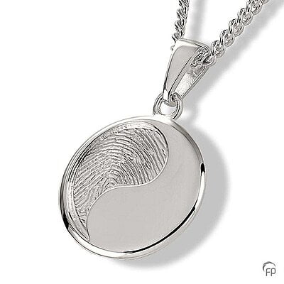 Hanger met fingerprint 925 zilver 107