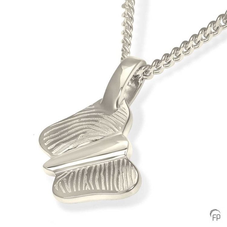 Hanger met fingerprint vlinder