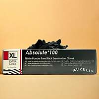 Aurelia Absolute Black Nitrile Gloves (M)
