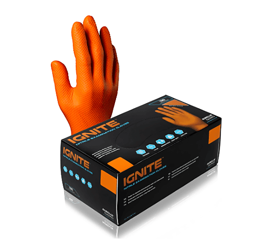 Aurelia Ignite Orange Nitrile Gloves (2XL)