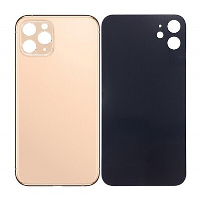Apple iPhone 11 Pro Max - Replacement Back , Rear Glass Big Hole Camera Matt - Gold
