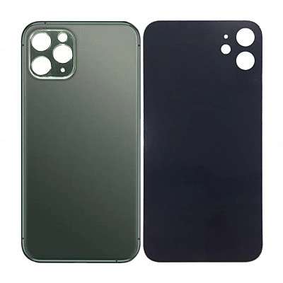 Apple iPhone 11 Pro - Replacement Back , Rear Glass Big Hole Camera Matt - Midnight Green