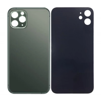 Apple iPhone 11 Pro - Replacement Back , Rear Glass Big Hole Camera Matt - Midnight Green
