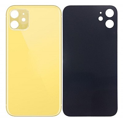 Apple iPhone 11 - Replacement Back , Rear Glass Big Hole Camera - Yellow