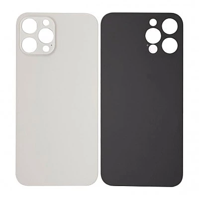 Apple iPhone 12 Pro Max - Replacement Back , Rear Glass Big Hole Camera Matt - Silver