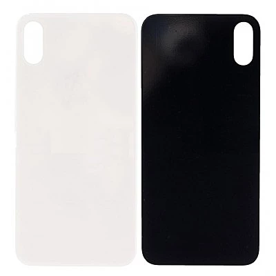 Apple iPhone X - Replacement Back , Rear Glass Big Hole Camera - White