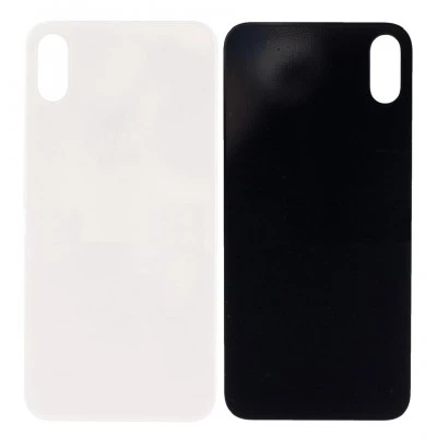 Apple iPhone X - Replacement Back , Rear Glass Big Hole Camera - White