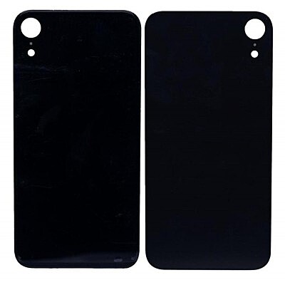 Apple iPhone XR - Replacement Back , Rear Glass Big Hole Camera - Black