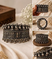 The Royal-Heritage Oxidized Ghungroo Cuff