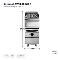 Medidas Savemah SV 74 GRACQE: 40 x 73 x 87 cm