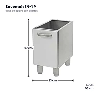 Base de apoyo con puertas Serie 600 Savemah EN-1 P – medidas