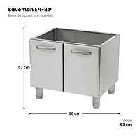 Base de apoyo con puertas Serie 600 Savemah EN-2 P – medidas
