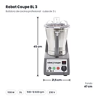 Batidora de cocina Robot Coupe BL 3 con cuba de 3 L – medidas