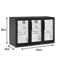 Vitrinas expositoras de refrigeración 3 puertas abatibles BBC-3