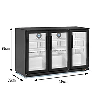 Vitrinas expositoras de refrigeración 3 puertas abatibles BBC-3