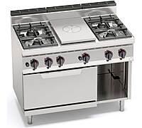 COCINA 4 FUE GAS+RADIANTE+HORNO BERTOS G7T4P4F+FG