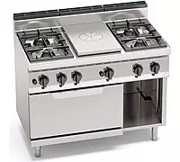 COCINA 4 FUE GAS+RADIANTE+HORNO BERTOS G7T4P4F+FG