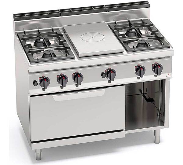 COCINA 4 FUE GAS+RADIANTE+HORNO BERTOS G7T4P4F+FG