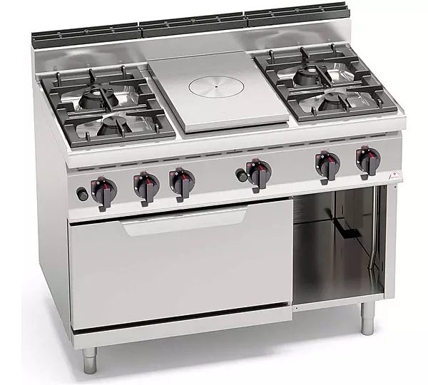 COCINA 4 FUE GAS+RADIANTE+HORNO BERTOS G7T4P4F+FG