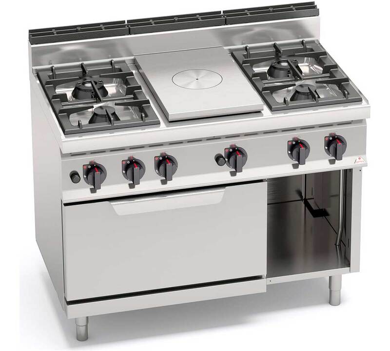 COCINA 4 FUE GAS+RADIANTE+HORNO BERTOS G7T4P4F+FG
