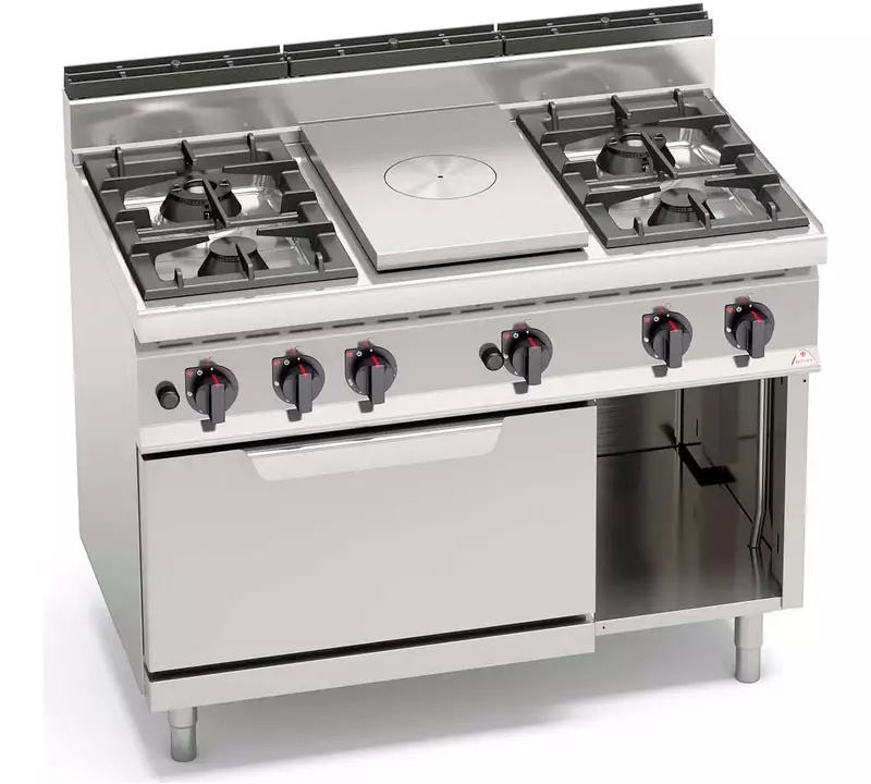 COCINA 4 FUE GAS+RADIANTE+HORNO BERTOS G7T4P4F+FG