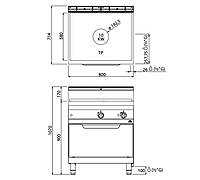 COCINA 4 FUE GAS+RADIANTE+HORNO BERTOS G7T4P4F+FG