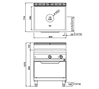 COCINA 4 FUE GAS+RADIANTE+HORNO BERTOS G7T4P4F+FG