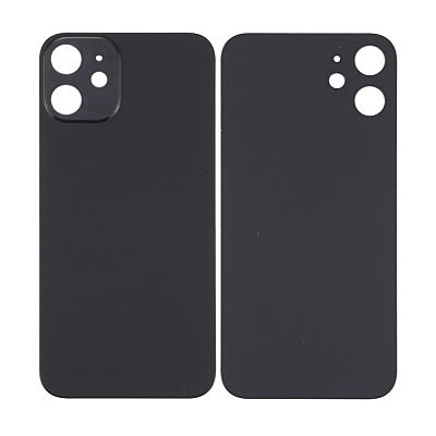Apple iPhone 12 - Replacement Back , Rear Glass Big Hole Camera - Black