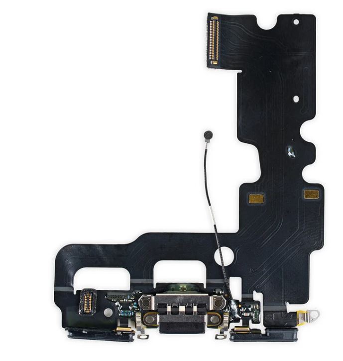 iPhone 7 - Replacement Dock Port Charging Flex With Antenna And Microphone - Black