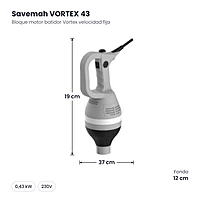 Bloque motor batidor Vortex velocidad fija Savemah VORTEX 43