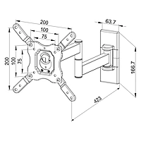 TTAP Double Arm TV Bracket - VESA 200x200 - 20 kg