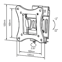 TTAP Flush Full Motion TV Bracket - VESA 100x100 - 15 kg