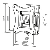 TTAP Flush Full Motion TV Bracket - VESA 100x100 - 15 kg