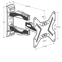 TTAP Double Arm TV Bracket - VESA 200x200 - 25 kg