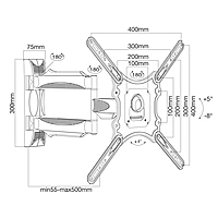 TTAP Double Arm TV Bracket - VESA 400x400 - 35 kg