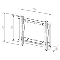 TTAP Flush Slim Fixed TV Bracket - VESA 200x200 - 20 kg