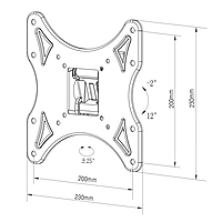 TTAP Flush Full Motion TV Bracket - VESA 200x200 - 25 kg