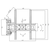 TTAP Double Arm TV Bracket - VESA 400x400 - 25 kg