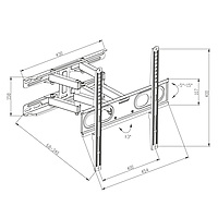 TTAP Double Arm Scissor TV Bracket - VESA 400x400 - 30 kg