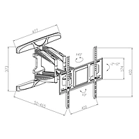 TTAP Double Arm Scissor TV Bracket - VESA 400x400 - 45 kg
