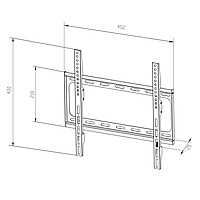 TTAP Flush Fixed TV Bracket - VESA 400x400 - 30 kg