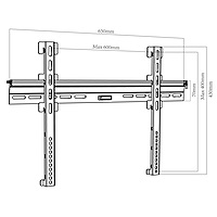 TTAP Flush Fixed TV Bracket - VESA 600x400 - 65 kg