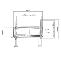 TTAP Tilt Heavy Duty TV Bracket - VESA 600x400 - 80 kg