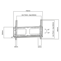 TTAP Tilt Heavy Duty TV Bracket - VESA 600x400 - 80 kg
