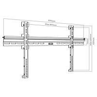 TTAP Flush Fixed TV Bracket - VESA 800x400 - 65 kg
