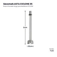 Brazo triturador largo para batidora CICLONE Savemah ASTA CICLONE 35