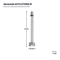 Brazo triturador para batidora STORM Savemah ASTA STORM 16 – medidas