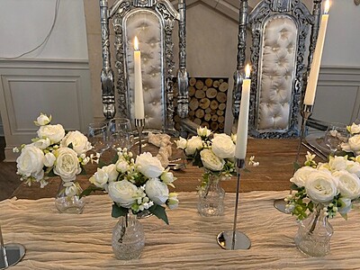 Bud Vases with Flowers