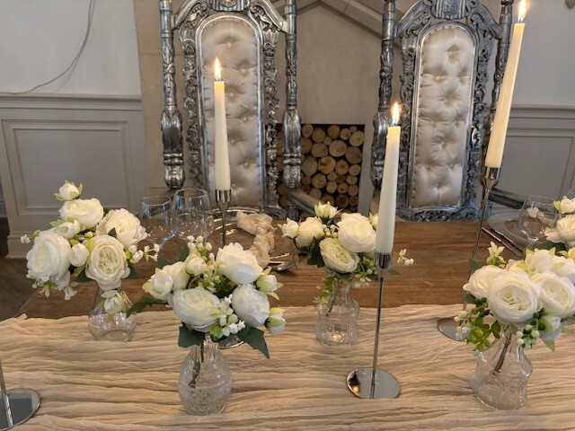 Bud Vases with Flowers