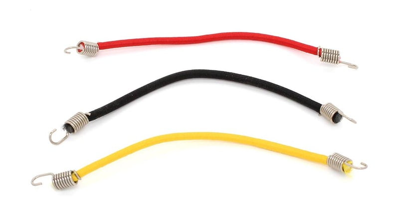 1:10 Scale Single Bungee Strap w/Hooks 100mm (5Pcs)